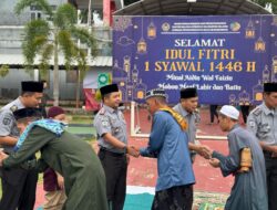 Rayakan Kemenangan, Ribuan Warga Binaan Lapas Banjarbaru Laksanakan Salat Idulfitri 1446 H