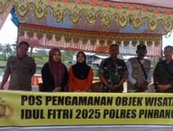 Libur Lebaran, Babinsa Kodim 1404/Pinrang Laksanakan Pengamanan Objek Wisata