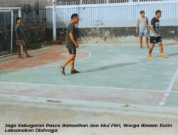 Jaga Kebugaran Pasca Ramadhan dan Idul Fitri, Warga Binaan Rutin Laksanakan Olahraga