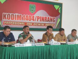 Optimalkan Serapan Gabah dan Beras, Dandim 1404/Pinrang Rapat Evaluasi Bareng Bulog, Pemda Dan Mitra Maklon