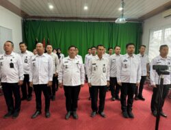 Lapas Banjarbaru Ikuti Apel Pagi dan Halalbihalal Keluarga Besar Kemenko Bidang Hukum, HAM, Imipas