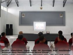 Pererat Silaturahmi, Lapas Kelas IIA Gorontalo Ikuti Halalbihalal Keluarga Besar Pemasyarakatan Secara Virtual