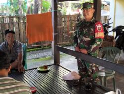 Babinsa Koramil-04/Soppeng Riaja Komsos Serapan Gabah Oleh Bulog