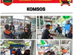 Babinsa Koramil 01 Pariaman Komsos Bersama Kepala Stasiun KAI