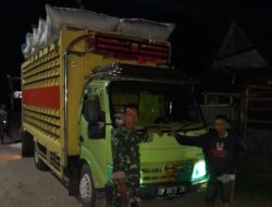 Yakinkan Armada Angkut Gabah Aman, Babinsa Kodim 1404/Pinrang Edukasi Sopuir Truk