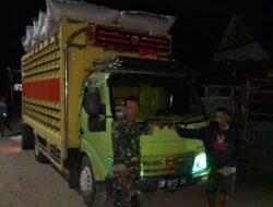 Yakinkan Armada Angkut Gabah Aman, Babinsa Kodim 1404/Pinrang Edukasi Sopir Truk