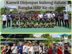 Tim Voli Putra Putri Bapas Kelas I Palu Gebrak Turnamen Bola Voli Kanwil Ditjenpas Sulteng dalam Rangka HBP Ke-61