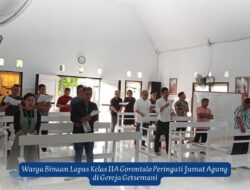 Warga Binaan Lapas Kelas IIA Gorontalo Peringati Jumat Agung di Gereja Getsemani