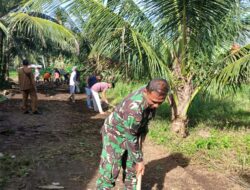 Babinsa Koramil 01/Pariaman Hadiri undangan Pembangunan jalan Rabat Beton menggunakan Anggaran Desa Tahun 2025 di Desa Sikapak Barat Kec. Pariaman Utara Kota Pariaman