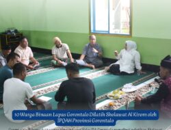 IPQAH Provinsi Gorontalo Latih Warga Binaan Lapas Gorontalo Bersholawat Al-Kirom