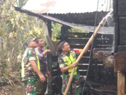Kebakaran Hanguskan Rumah Warga di Geumpang, Babinsa dan Warga Bergerak Cepat Padamkan Api
