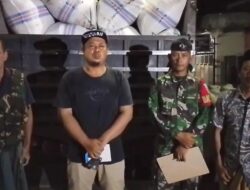 Gelapnya Malam Tak Menyurutkan Semangat Babinsa Kodim 1404/Pinrang Dampingi Penyerapan Gabah Petani Oleh Bulog