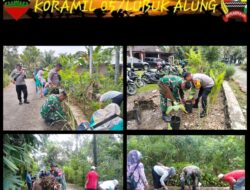 Babinsa Koramil 05/Lubuk Alung Turut Sukseskan Goro Bulanan Di Nagari Aie Tajun Untuk Penilaian Desa Wisma Tingkat Provinsi