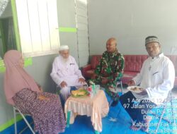 Pasi Bin Komsos Korem 182/JO Anjangsana Kerumah Bapak Aziz Heremba