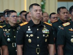 Danrem 141/TP dan Ketua Persit KCK Koorcab Rem 141 Hadiri Peringatan HUT Ke-79 Persit di Kodam XIV/Hsn