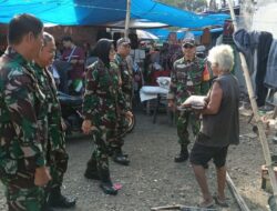 Peduli Terhadap Sesama, Personil Koramil 1405-03/Bacukiki Gelar Aksi Bakti Sosial