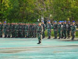 Korem 181/PVT Laksanakan Upacara Pengibaran Bendera Merah Putih Rutin Setiap Hari Senin