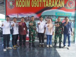 Sambut Silaturahmi SMSI Tarakan Dandim/0907 Perkuat Sinergi