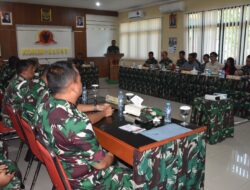 Entry Meeting Dalproggar TNI AD Tahap I TA. 2025 di Makorem 181/PVT