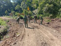 Satgas TMMD Kodim 0107/Aceh Selatan Tak Hanya Andalkan Alat Berat dalam Peningkatan Badan Jalan