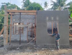 Sasaran RTLH Program TMMD Kodim 0107/Aceh Selatan Masuk Tahap Plester Dinding Luar Rumah