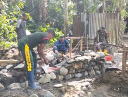 TMMD ke 124 Kodim 1502/Masohi Percepat Pembangunan Penampungan Air Bersi