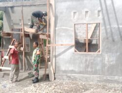 Senyum Bahagia Abdul Gani, Rumahnya Terus di Kerjakan Satgas TMMD Kodim 0107/Aceh Selatan