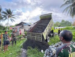 Material pembangunan terus disiapkan oleh satgas TMMD