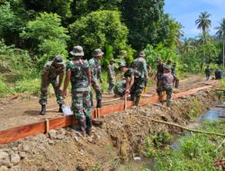 Pasang Bakisting, Satgas TMMD ke-124 Kodim 0107/Aceh Selatan Siap Lakukan Pengecoran Jalan