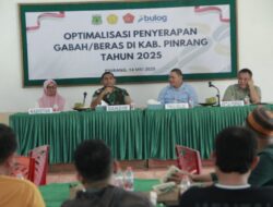 Dandim 1404/Pinrang Pimpin Rapat Optimalisasi Penyerapan Gabah/Beras di Kab. Pinrang