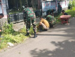 Karya Bakti TNI dan Masyarakat Pembersihan Drainase di Wilayah Kodim 1419/Enrekang