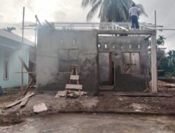 Progres RTLH Terus Meningkat, Tim Satgas TMMD 124 Kodim 0107/Aceh Selatan Tingkatkan Pekerjaan