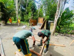 Hampir Rampung, pembanguan Bak air Bersih Masuk Tahap Pengecoran Dinding.