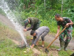 Secercah Harapan Warga Labuhanhaji Timur, Hadirnya Pipanisasi Program Unggulan Kasad di TMMD Ke-124 Kodim 0107/Aceh Selatan