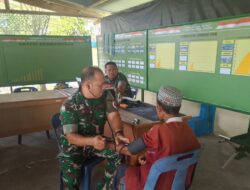 Satgas TMMD ke-124 Kodim 0107/Aceh Selatan Layani Pengobatan Warga di Pos Komando Taktis
