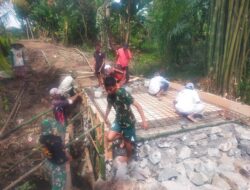 Program TMMD di Desa Bagu Segera Rampung, Sisa Satu Jembatan Sedang Di Kerjakan