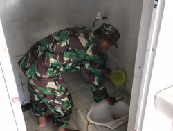 Tumbuhkan Budaya Bersih, Koramil 04/Kopang Ajak Masyarakat Mersik Mersik Masjid