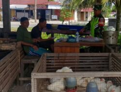 Mewujudkan keakraban, Babinsa jalin komsos dengan Pedagang ayam