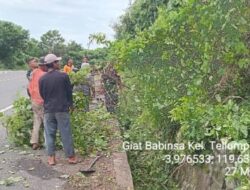 Cegah Banjir dan Penyebaran Penyakit, Koramil-01/Suppa Kodim 1404/Pinrang Kerja Bakti Bersihkan Saluran Air
