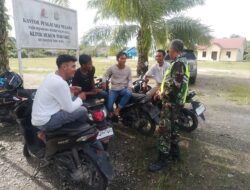 Untuk Mempererat Tali Silaturahmi Bersama Masyarakat, Babinsa Posramil Tadu Raya Melaksanakan Komunikasi Sosial di desa binaan