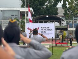 Petugas dan Warga Binaan Lapas Banjarbaru Melaksanakan Upacara Peringatan Hari Lahir Pancasila 2025