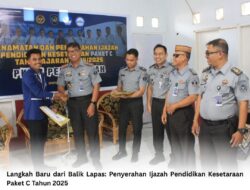 Langkah Baru dari Balik Lapas: Penyerahan Ijazah Pendidikan Kesetaraan Paket C Tahun 2025″