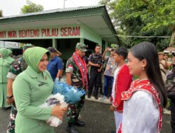 Pangdam XV/Pattimura bersama Ketua Persit KCK Daerah XV/Pattimura laksanakan Kunjungan Kerja Ke Kodim 1502/Masohi