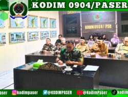 Kodim 0904/Psr Bersama Organisasi KB TNI Mengikuti Komsos Secara Virtual