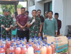 Dandim 1620/Lombok Tengah Hadiri Pemusnahan Barang Bukti Miras di Janapria
