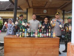 Dandim 1404/Pinrang Apresiasi Pemusnahan Miras Hasil Operasi Pekat Lipu 2025