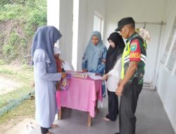 Peduli Kesehatan Masyarakat, Babinsa Koramil 05/Samadua Aktif di Posyandu