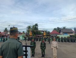 Kodim 0107/Aceh Selatan Gelar Upacara Bulanan, Kasdim Bacakan Amanat Pangdam IM ‎