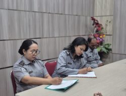 Resmi Menahkodai Rutan Palu, Fani Andika Gelar Rapat Perdana Bersama Para Pejabat Struktural