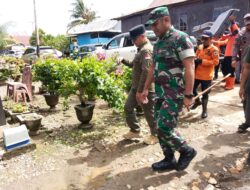 Dandim 1404/Pinrang Bersama Forkopimda Tinjau Lokasi Terjadinya Bencana Angin Puting